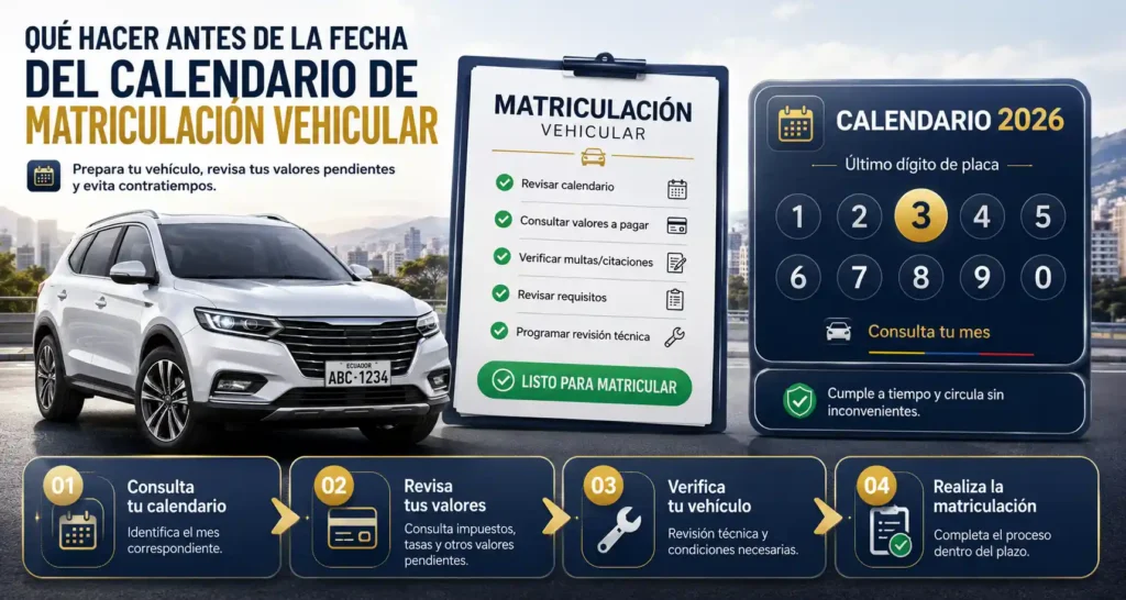 Qué Hacer Antes de la Fecha del Calendario Matriculación Vehicular