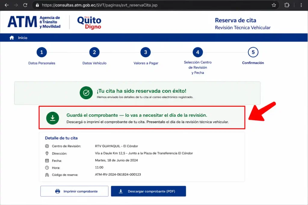 Guardá el comprobante — lo vas a necesitar el día de la revisión