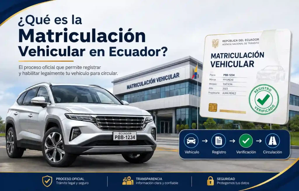 Qué es la Matriculación Vehicular en Ecuador