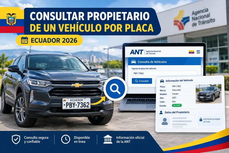 Consultar Propietario de un Vehículo por Placa en Ecuador 2026