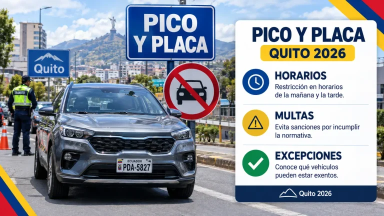  Pico y Placa Quito Hoy 2026 Horarios, Multas y Excepciones