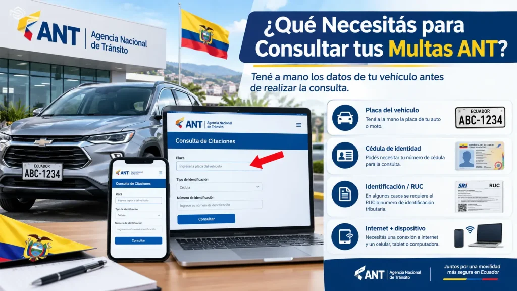 ¿Qué Necesitás para Consultar tus Multas ANT